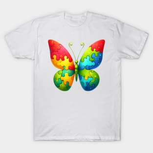 Puzzle Butterfly Autism Awareness Gift for Birthday, Mother's Day, Thanksgiving, Christmas T-Shirt